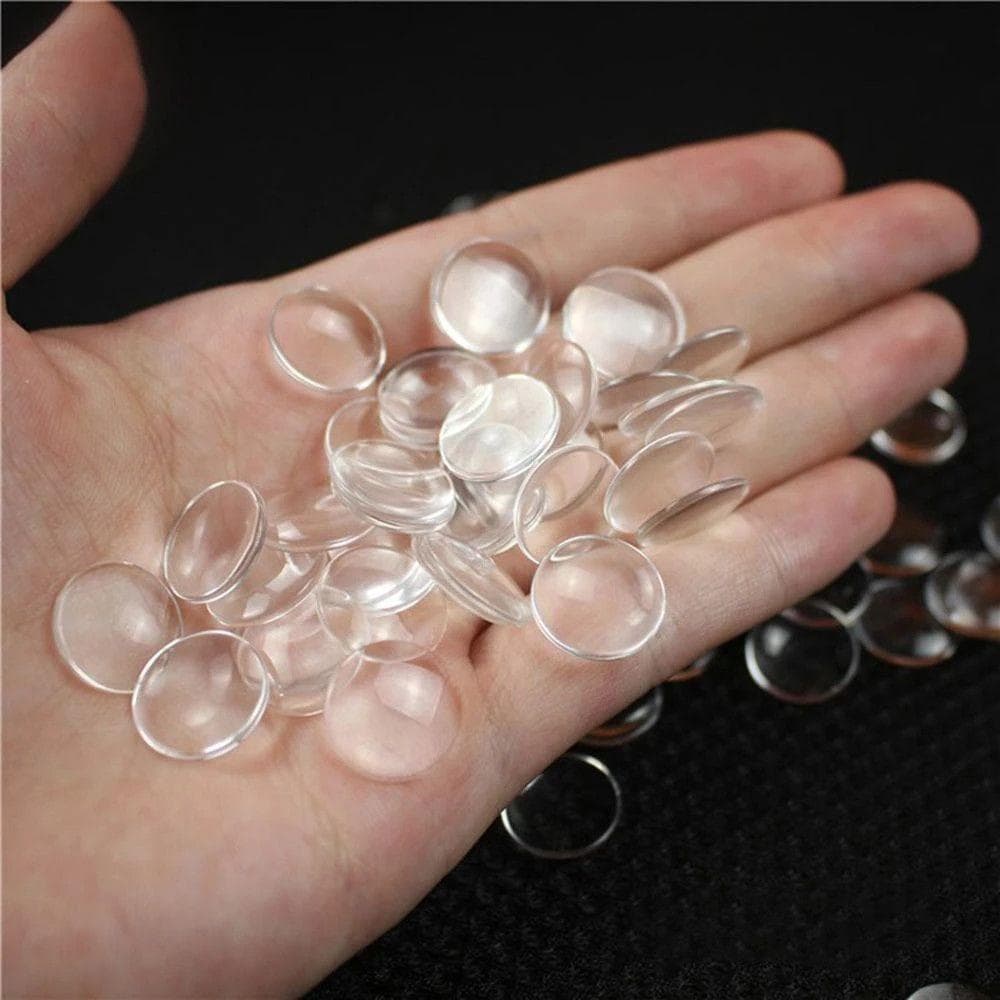 Chips De Olho De Vidro Boneca Olhos DIY Artesanato 20 Pcs Parte Traseira Plana Jóias Fazendo 14mm Patch