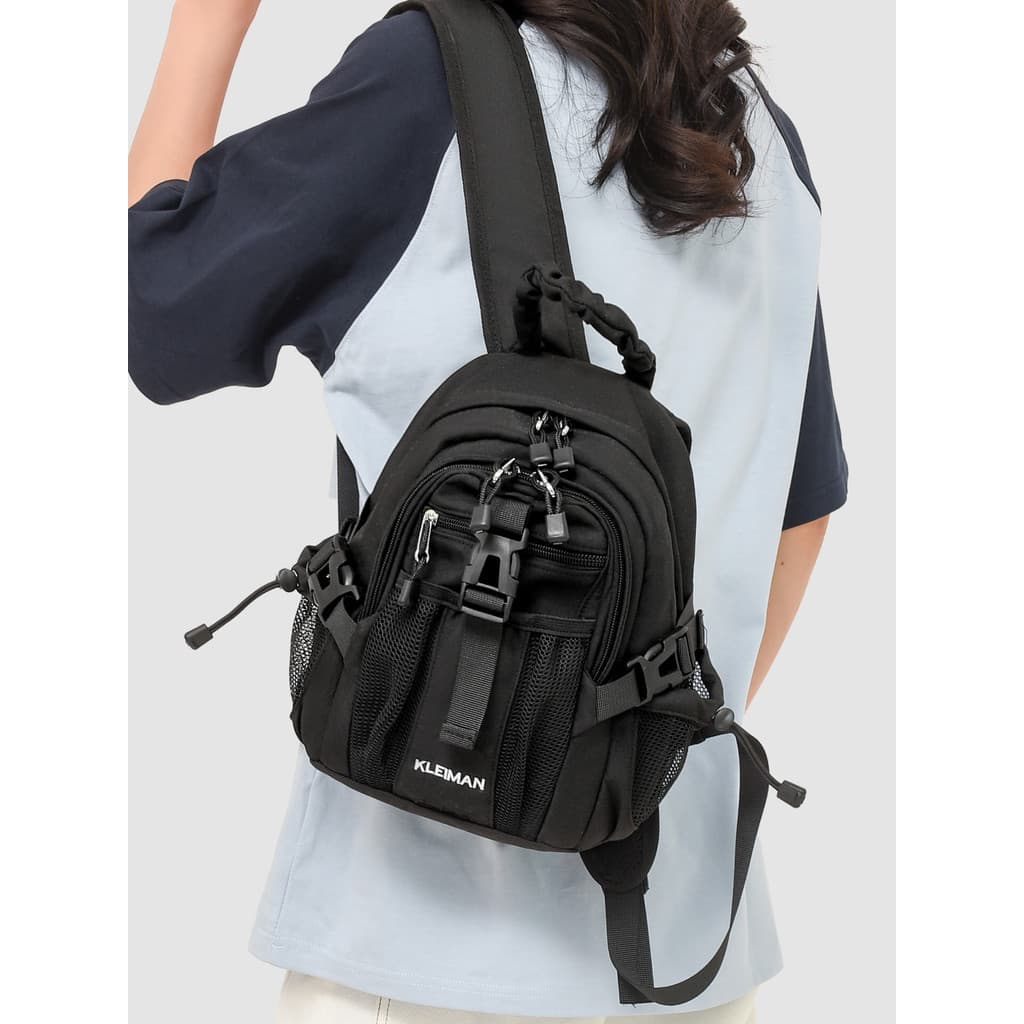 Pequena mochila pequena feminina de grande capacidade Multi-bolso à prova dwaterproof água caminhadas saco ferramentas l