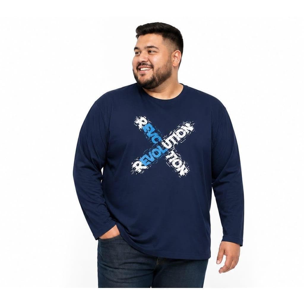 Camisa Masculina Manga Longa Plus Size Estampada Dia a Dia G1 ao G3
