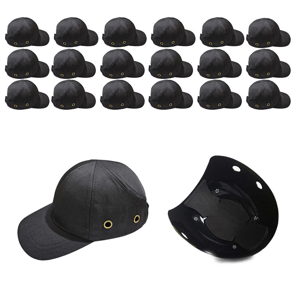 Bone com Capacete EPI Kit 18 Uni Obra Segurança do Trabalho Casquete Protecao Construcao Oficina Reparo Servico
