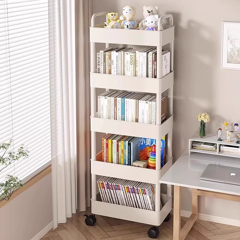 Estante pequena carrinho prateleira sala de estar chão brinquedo das crianças lanche Rack doméstico removível Multi-