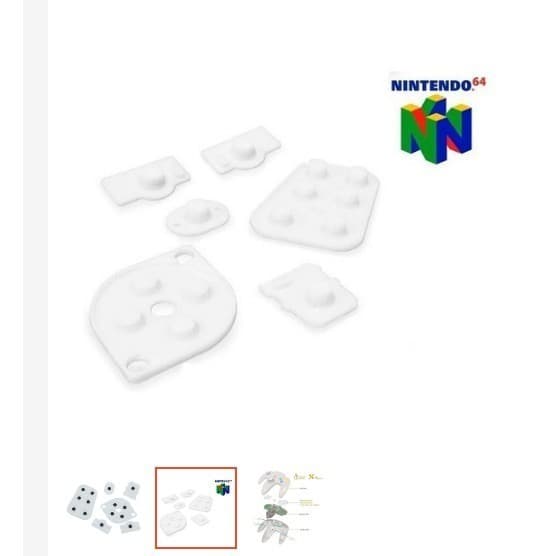 Kit de Borrachas Condutivas para Controle de Nintendo 64 N64 Top de Linha
