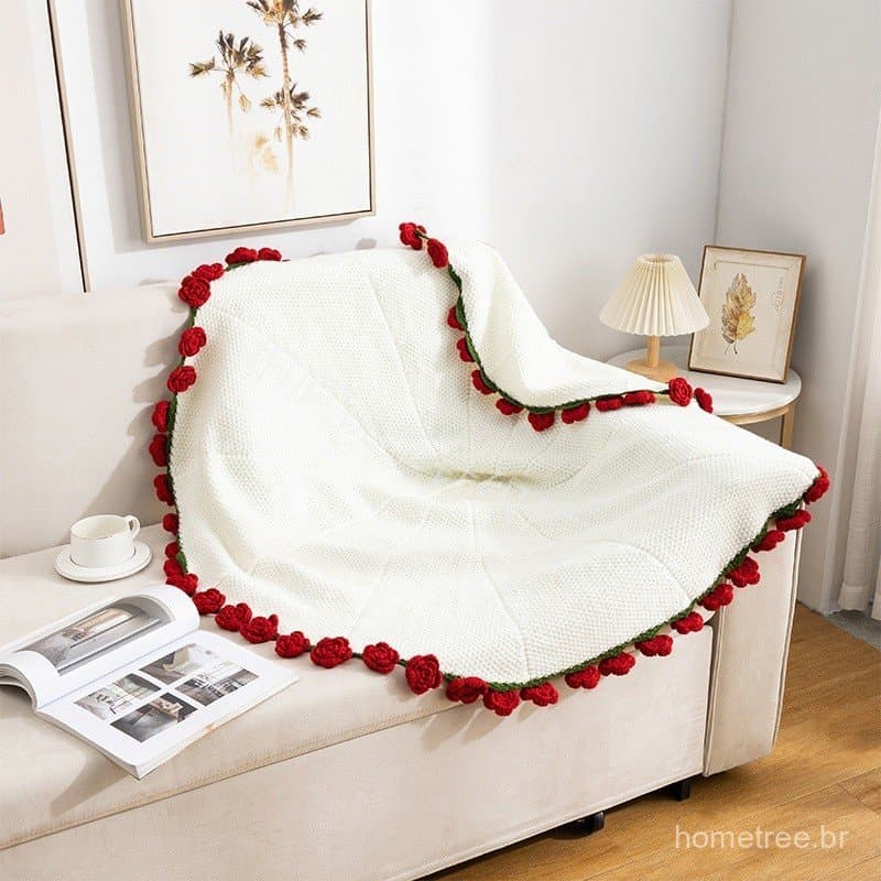 Manta Buquê de Rosas Gigante - Presente Dia dos Namorados 110cm/160cm 8 Modelos