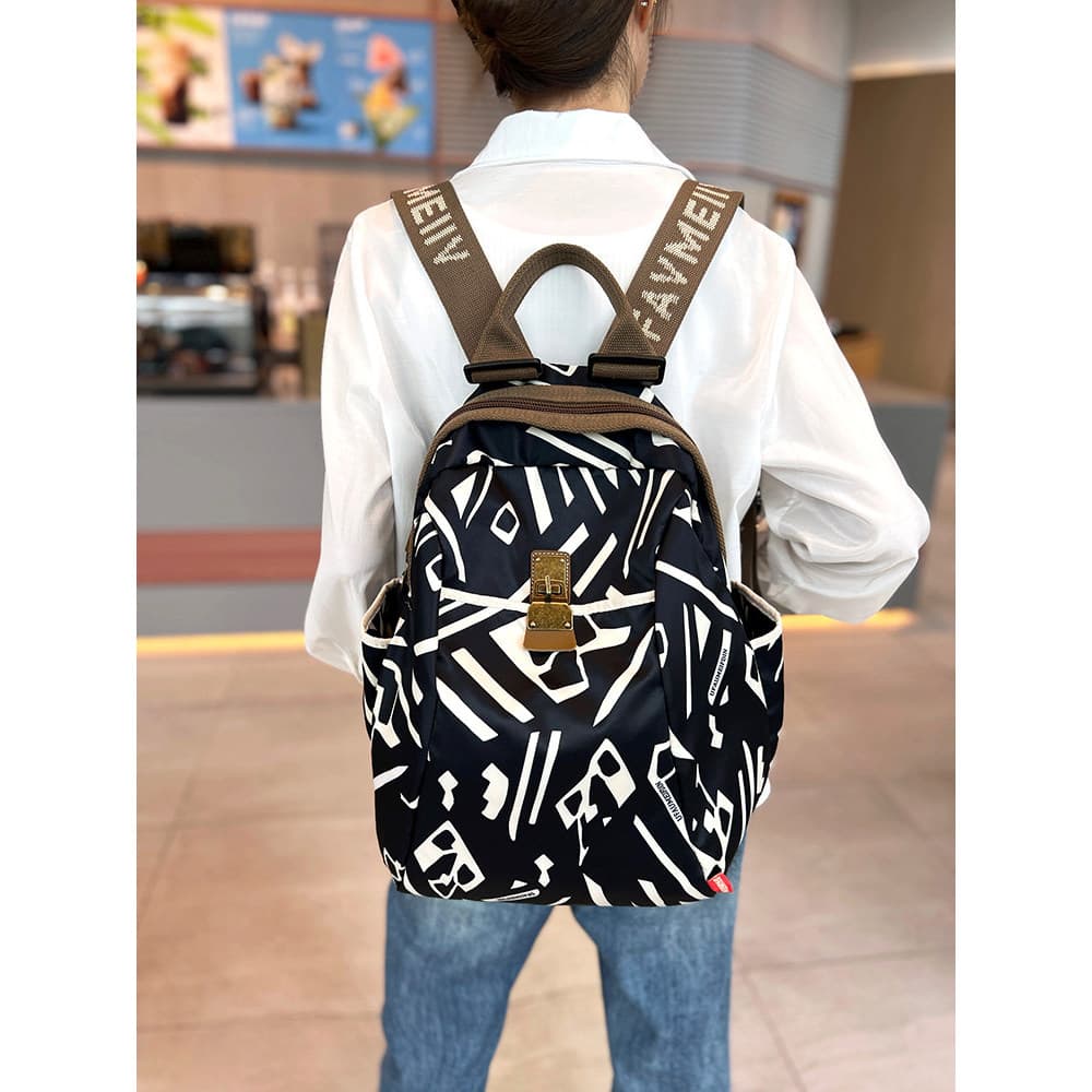 Moda impressa Oxford pano mochila feminina 2026 novo estilo leve All-Match mochila de viagem de grande capacidade Casual