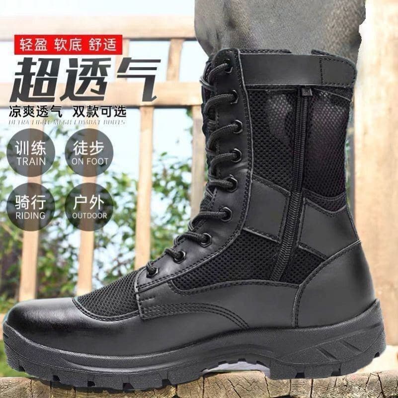 Ultra-leve verão Martin botas finas botas gerais respirável sapatos de segurança genuínos zíper sapatos de alta qualidad