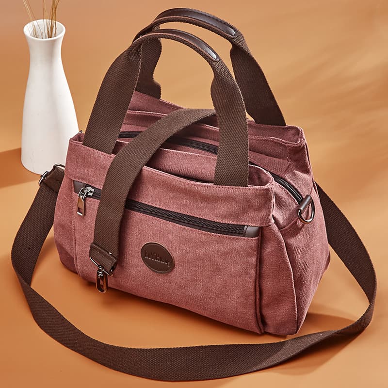 Bolsa de lona feminina 2023 novo estilo na moda grande capacidade lazer viagem mãe saco de ombro portátil saco do mensag