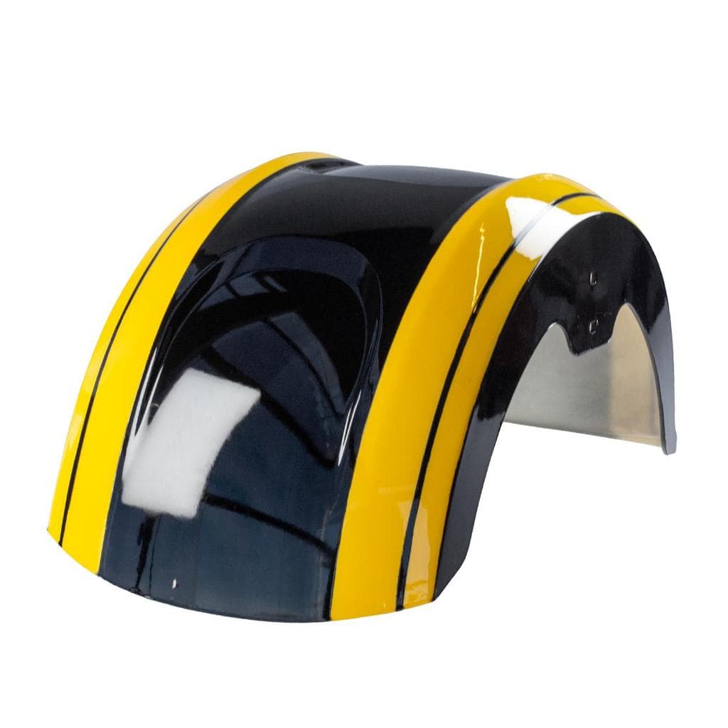 Paralama Traseiro WeHawk para Scooter Elétrica X16 Preto com Faixa Amarela