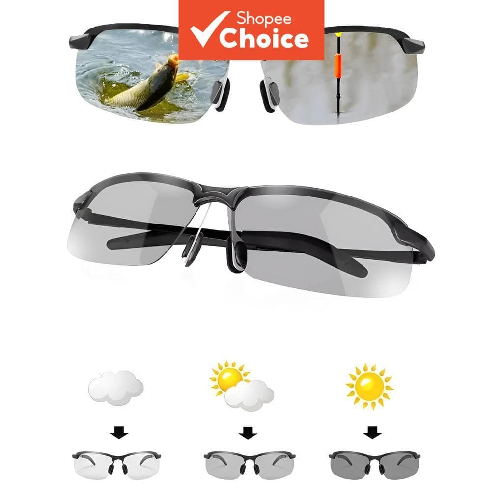 Óculos De Sol Fotocromáticos Polarizados Para Dirigir – Proteção UV Diurna E Noturna , Pesca Ao Ar Livre , Caminhadas ,