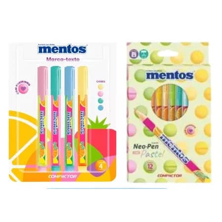 Canetinha Hidrográfica ou Marca Texto Mentos * Escolha seu Modelo