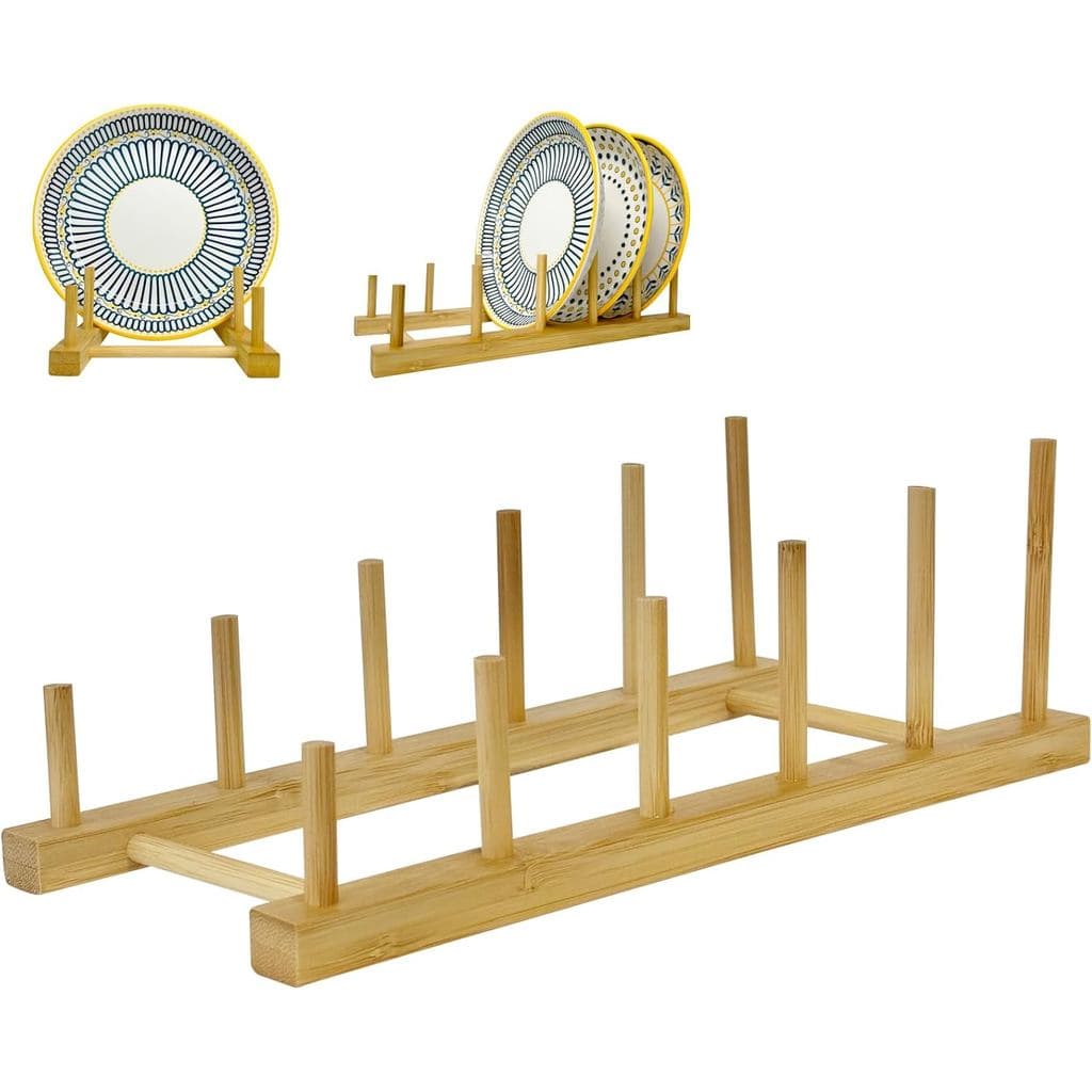 Suportes de Exibição para Pratos, Conjunto de 2 Suportes para Exibição, Suportes de Exibição Robustos de 5 Níveis para F