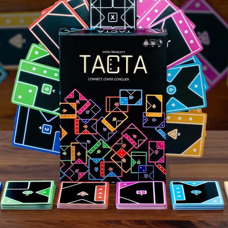 Jogo de Cartas TACTA: Jogo de Festa Estratégico de Correspondência de Formas com Ritmo Rápido para 2 a 7 Jogadores YR8C