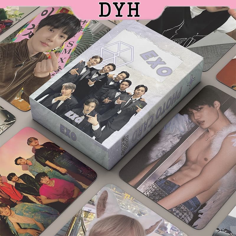 50 Pçs/Caixa EXO BAEKHYUN Sehun Photocards Álbum De Cartões Laser Postais Kpop