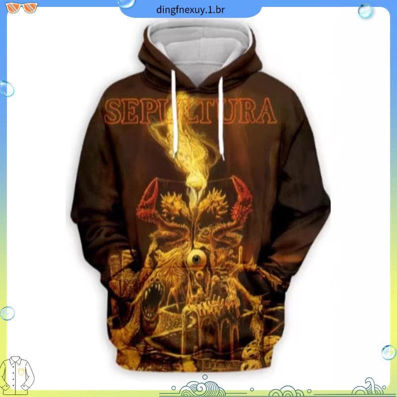 Sepultura Ro ots Masculino E # 39cesta , 100 % Algodão , Streetwear , Vários Estilos