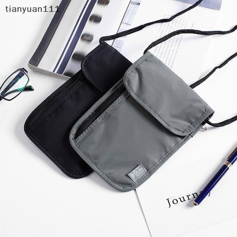 tianyuan111 Bolsa De Armazenamento De Nylon RFID À Prova D'água Para Documentos De Viagem Passaporte Ne Carteira Cartão