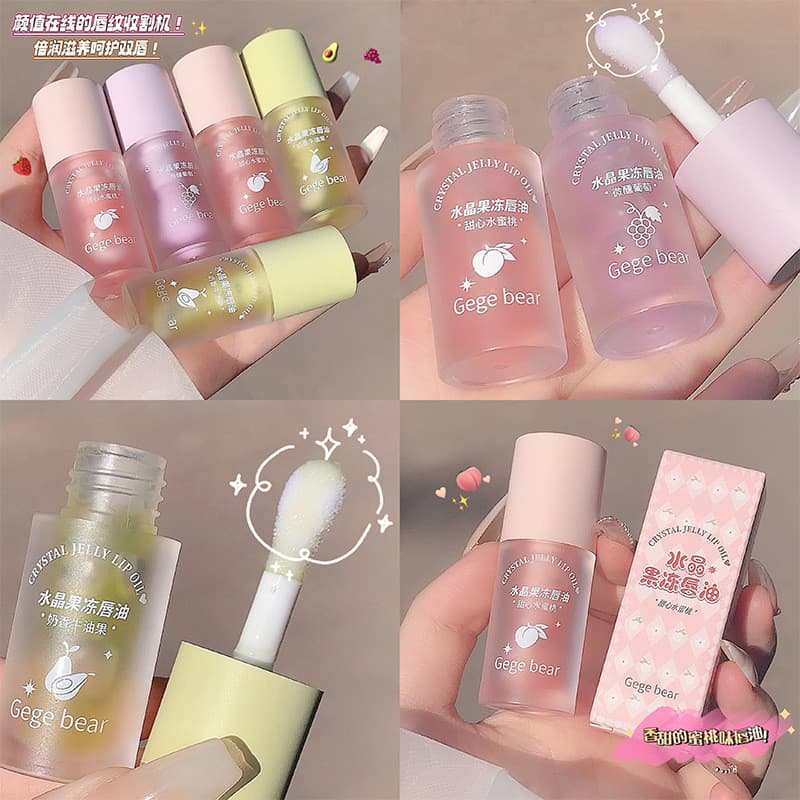Gegebear Crystal Jelly Lip Oil Hidratante Hidratante Batom Base Batom Feminino Lip Gloss