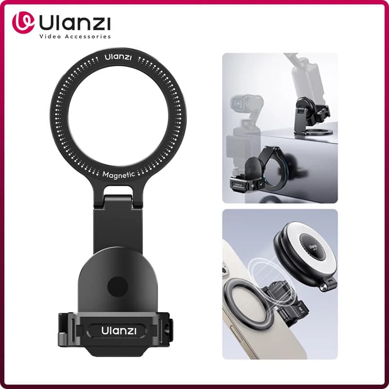 Ulanzi PM01 DJI OSMO Pocket 3/4 Adaptador De Expansão Magnética Com Parafuso De 1/4 " Montagem De Ação De Sapata Fria