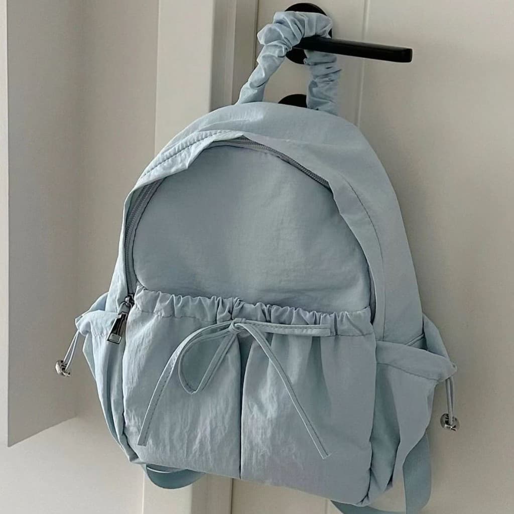 [SJB] Design de nicho coreano novo estilo mochila de Nylon mochila de viagem ao ar livre, mochila escolar leve de grande