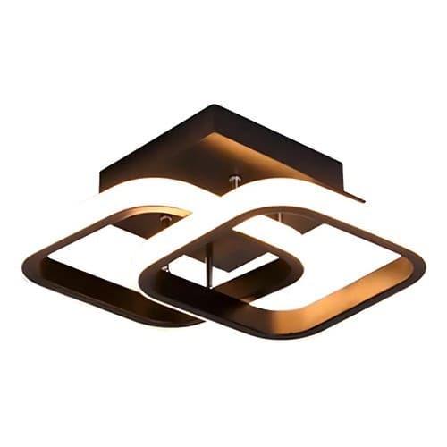 Lustre De Teto Led Cor Preto Piktik Para Banheiro 24x20x12,5cm - 127/220v
