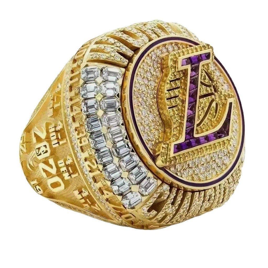 Anel de Basquetebol Masculino de Alta Qualidade NBA2020 Los Angeles Lakers Alloy Ring Jóias de Anel Masculino