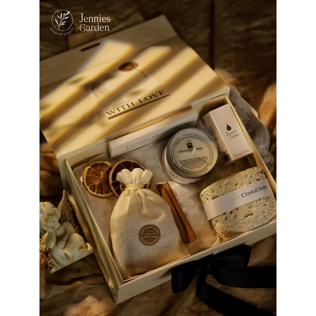 Caixa de presente de aromaterapia, óleo essencial de cristal sem fogo, purificação de ar, longa duração, auxílio para do