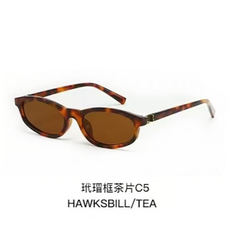 Novos Óculos de Sol Estilo Olho de Gato com Lentes Planas, Tendência Europeia e Americana, Armação Pequena para Homens,