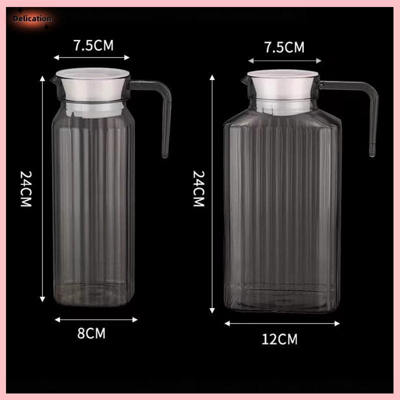 [Delicação] Jarra De Suco De Água Garrafa Transparente De Plástico Para Armazenar Sucos Frescos E Bebidas Cozinha , Gela