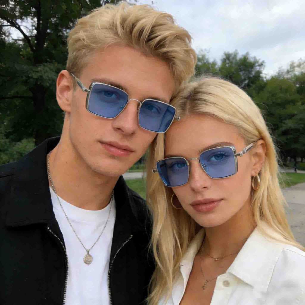 Europeu americano novo estilo óculos de sol masculino ao ar livre óculos de sol piloto feminino