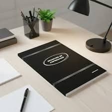 Livro Registro Empregado 100 Folhas Capa Preta Controle Funcional Documentacao