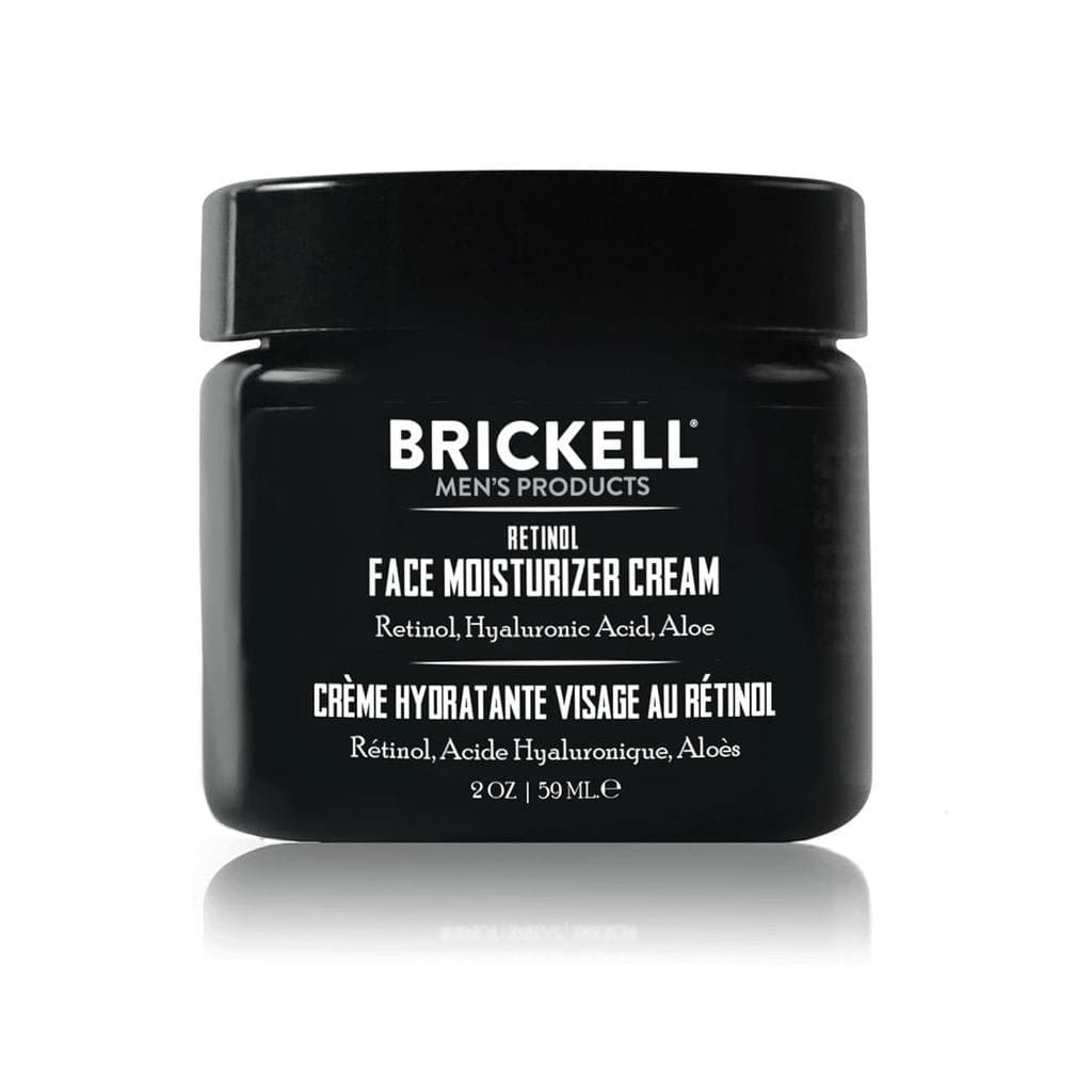 Hidratante Facial com Retinol Brickell para Homens, Orgânico, Anti-Rugas, Noturno com Retinol e Ácido Hialurônico para R