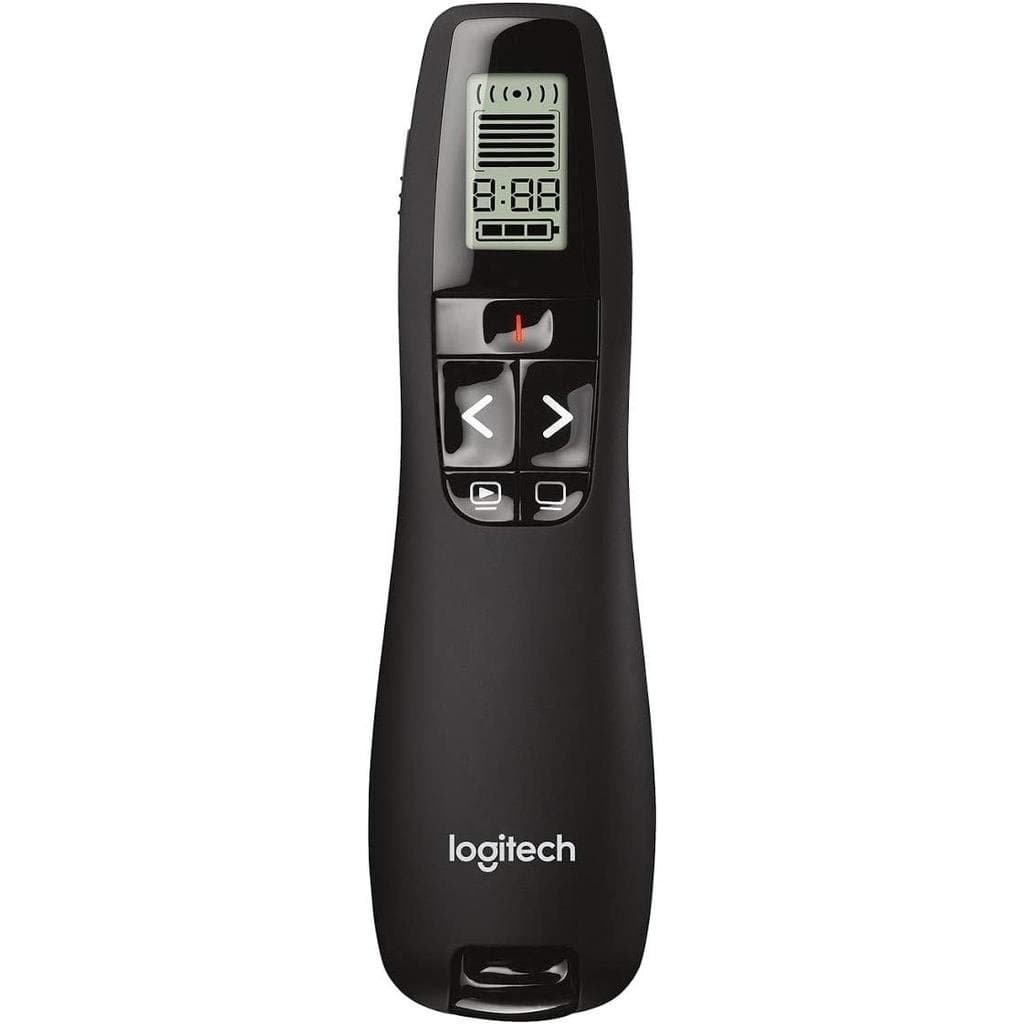 Apresentador Sem Fio Logitech R400, Clicker USB-A para PowerPoint com Ponteiro Laser, Sem Fio para Apres
