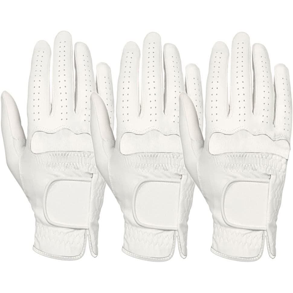 3 Luvas de Golfe Masculinas para Todas as Condições Climáticas com Palma Inteira em Cabretta (Mão Direita) 3JD4