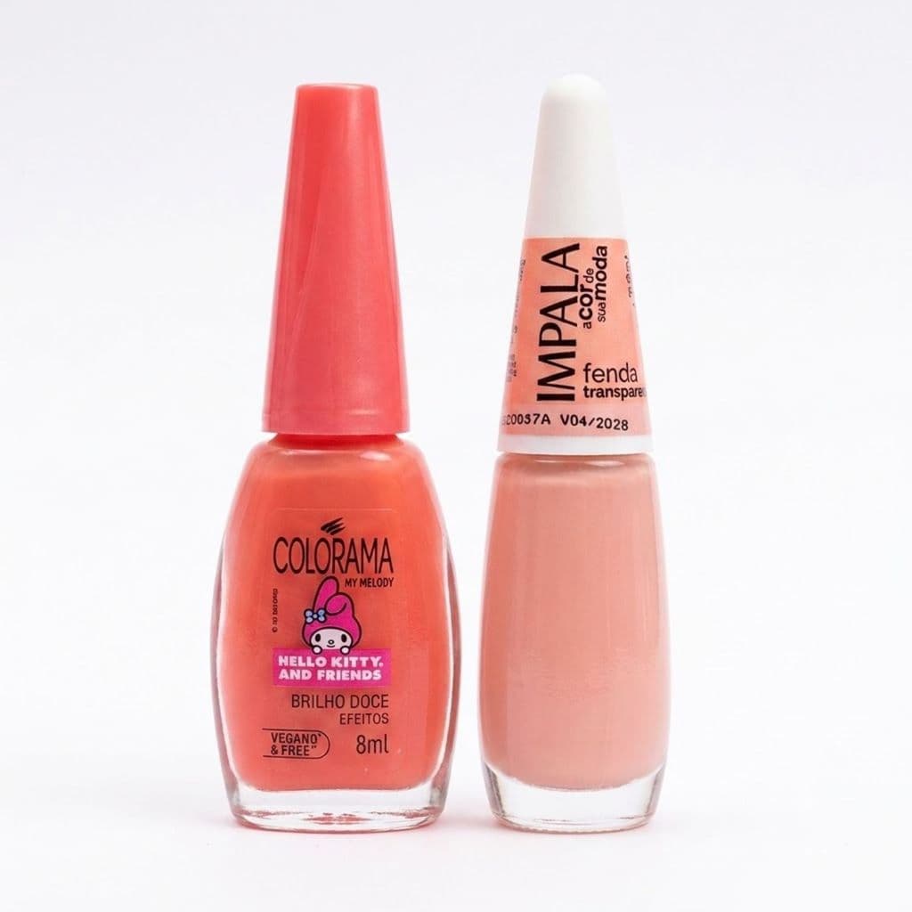 Kit Esmalte Colorama Brilho Doce e Impala Fenda Transparente