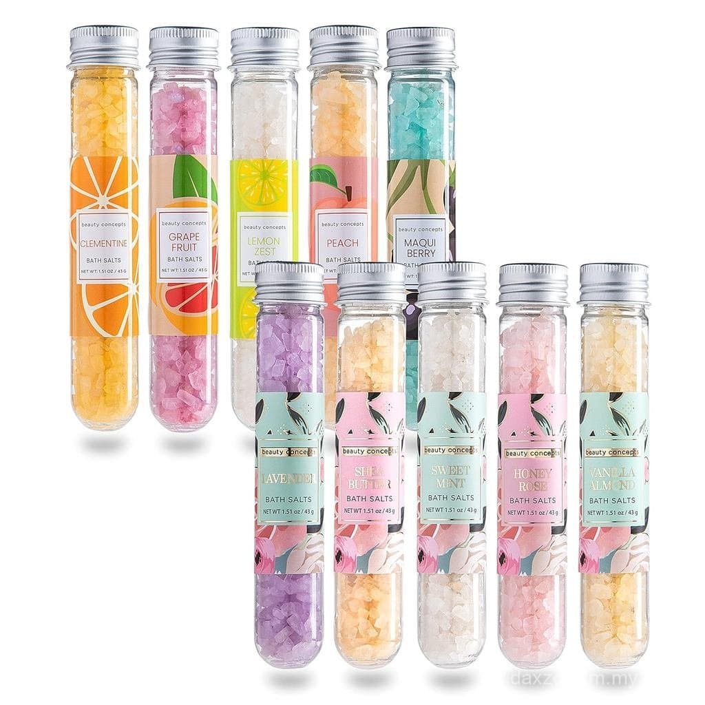 B.C. Beauty Concepts Sais de Banho para Aromaterapia - Sais de Epsom para Imersão, Conjunto de Spa Relaxante para Banho,