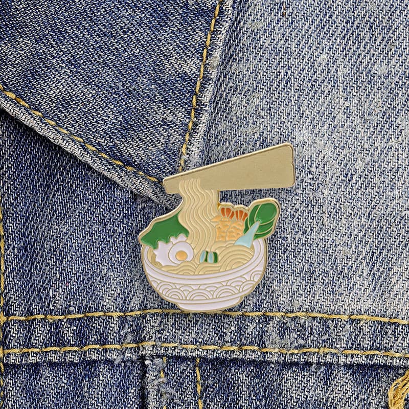 Broche Esmaltado De Ramen Japonês De Desenho Animado , Acessórios De Roupas Da Moda , Mochila , Crachá , Joia , Presente
