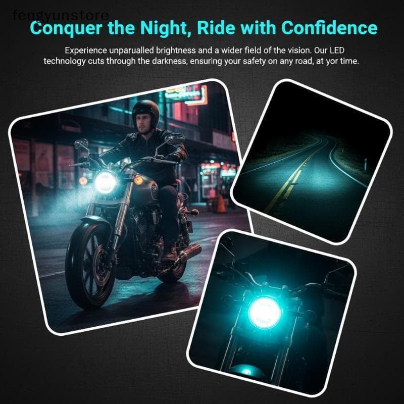 H4 LED Farol Lâmpada Universal Motocicleta 12V Azul Economia De Energia Iluminação Noturna De Alta Potência