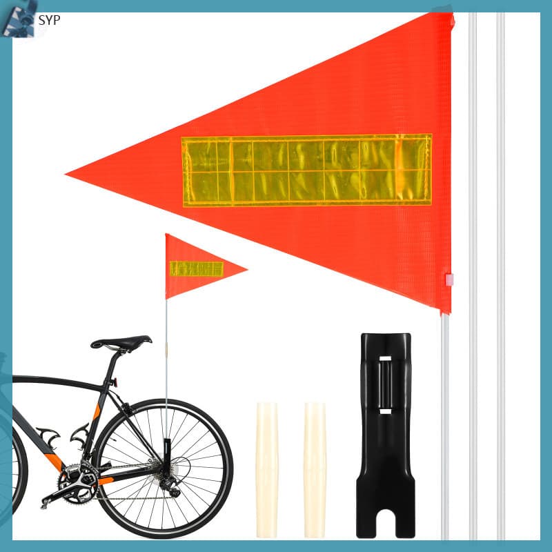 🖼️ 1Conjunto Bandeira Refletiva Para Bicicleta Em PVC Colorida Para Segurança