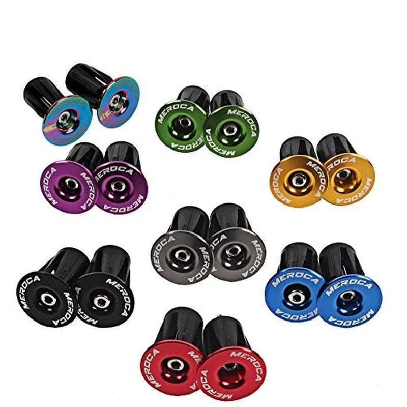 1 par de tampas de alumínio para guidão de bicicleta, tampas de guidão expansíveis com travamento para bicicletas de est