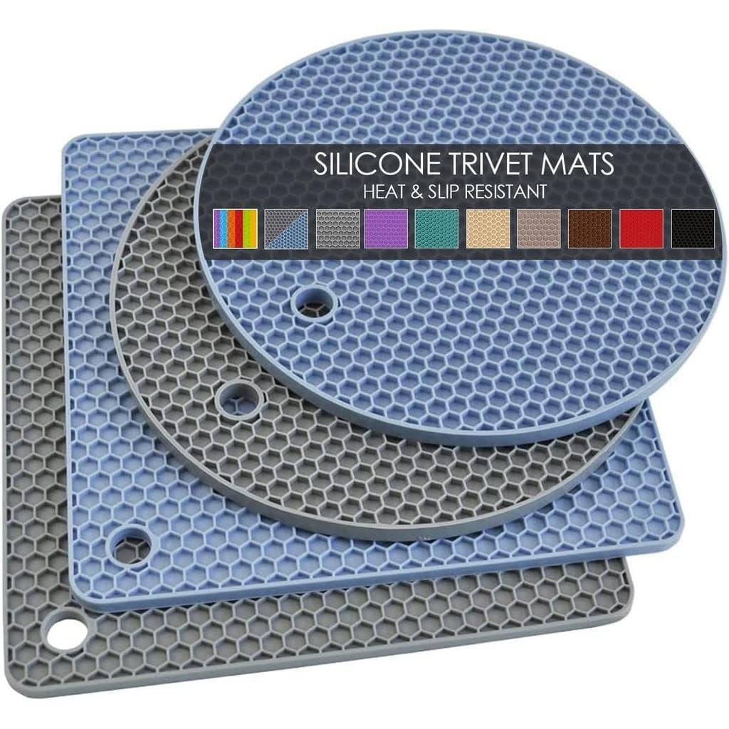 Grande tapete de silicone resistente ao calor para panelas e frigideiras quentes, adequado para bancadas, bases para pan