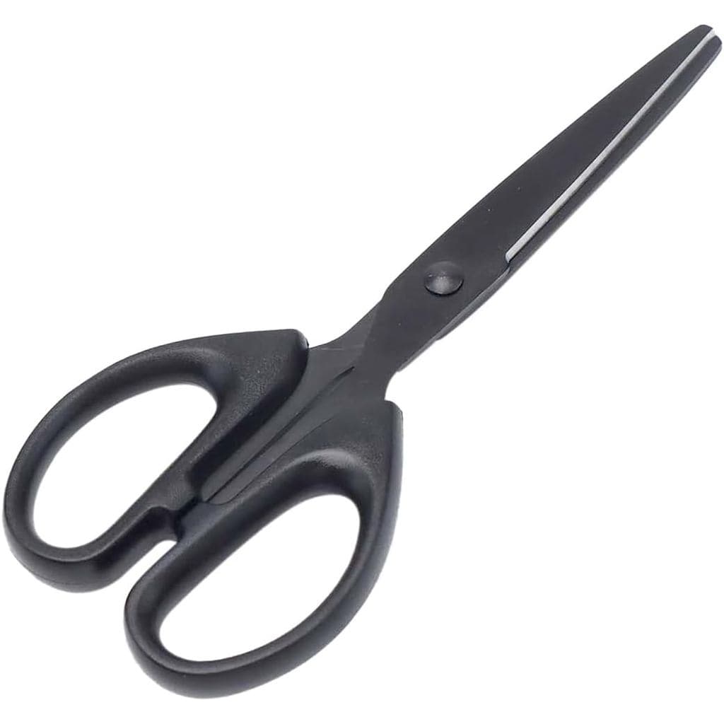 Tesoura Multiuso Preta NatSumeBasics de 6,2", Aço Inoxidável Afiado, Cabo Reto de ABS, Tesoura para Artesanato para Escr