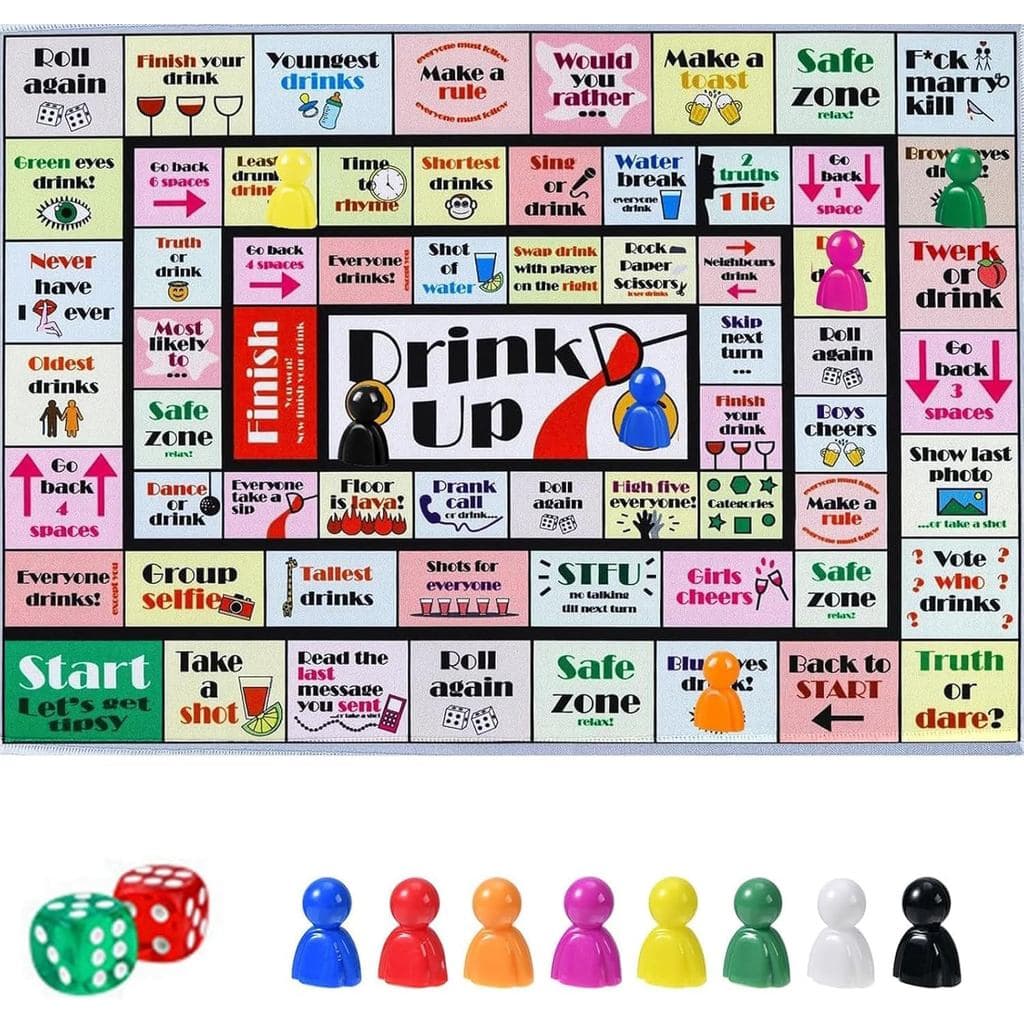 Jogo de Tabuleiro para Festa, Jogos de Tabuleiro para 2-8 Jogadores Adultos, Jogos Interativos Divertidos para Noites de