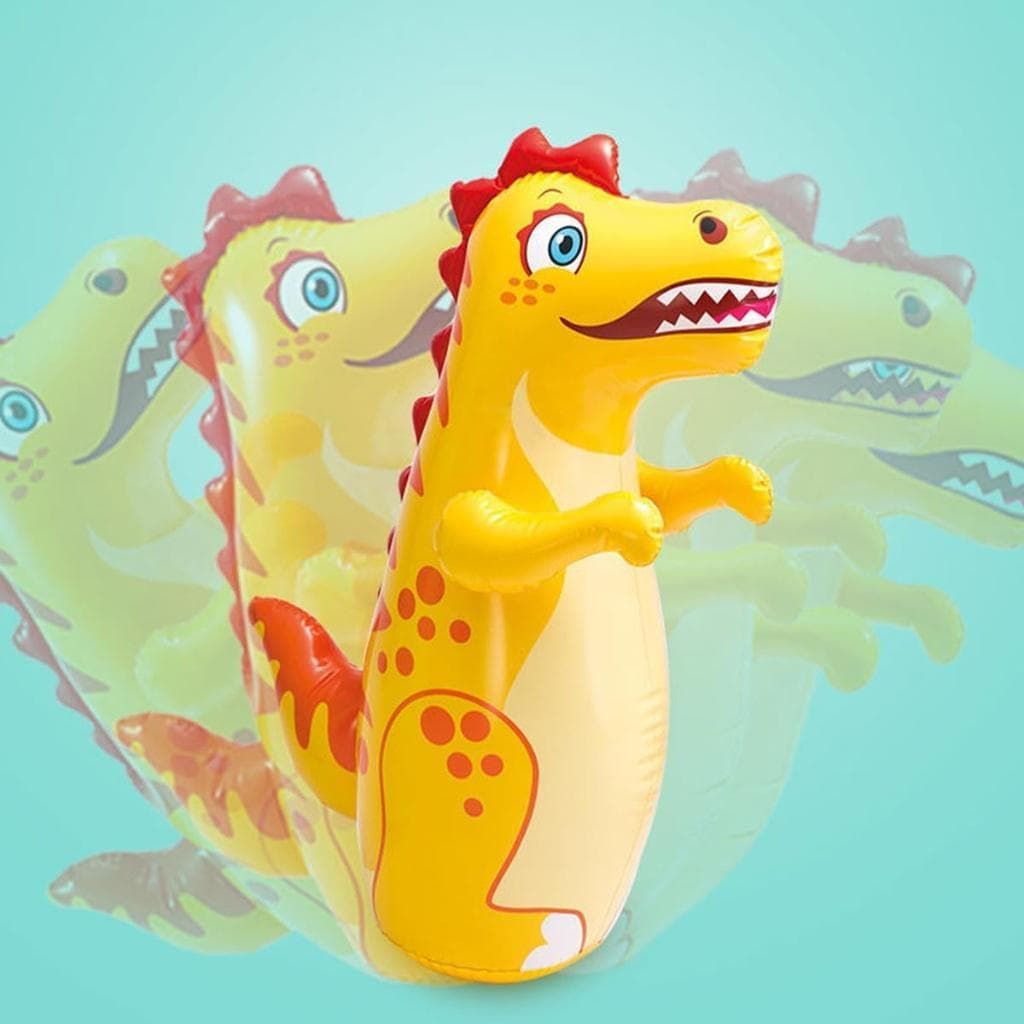 João Bobo Saco de Pancadas Dinossauro 95cm Inflável para Coordenação e Desenvolvimento Criança