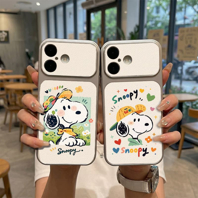 Pronta Entrega |   Capa para iPhone 17 Pro Max / 16 Pro / 15 Pro Edição Casal |   Capa Protetora Estilo Couro com Estamp