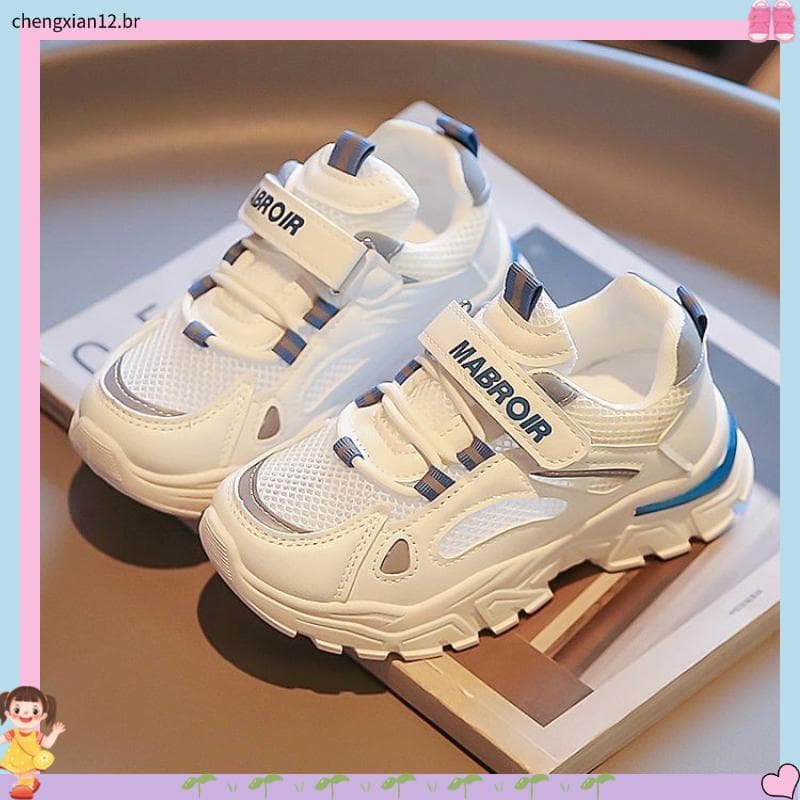 Meninos sapatos de rede 2026 verão novo estilo de sola macia sapatos esportivos infantis moda oco respirável único sapat
