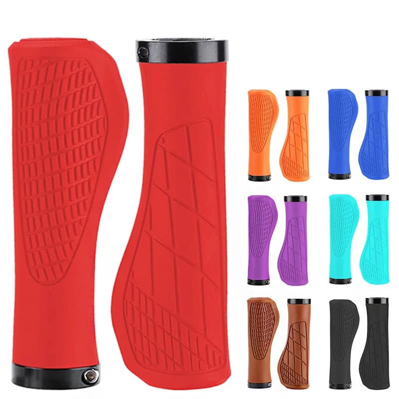 Apertos De Bicicleta De Borracha Mountain Bike Guiador Capa Punhos Amortecedor Anti Deslizamento Alças Aperto MTB Punho