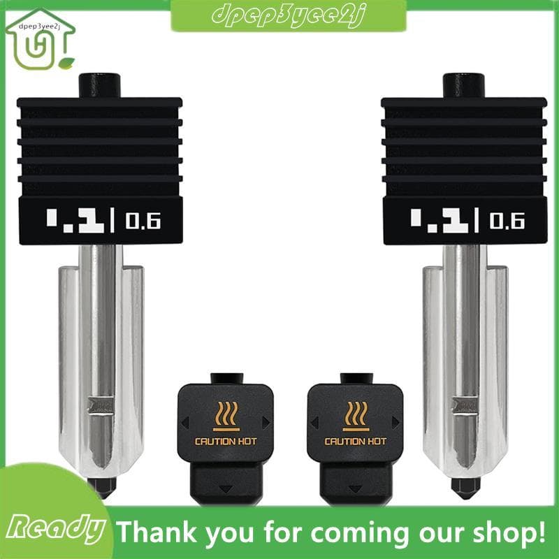 2 Peças 0.6mm Bicos De Aço Endurecido Kits Hotend Para Impressora 3D H2D/A1 Mini Com Meias De Silicone