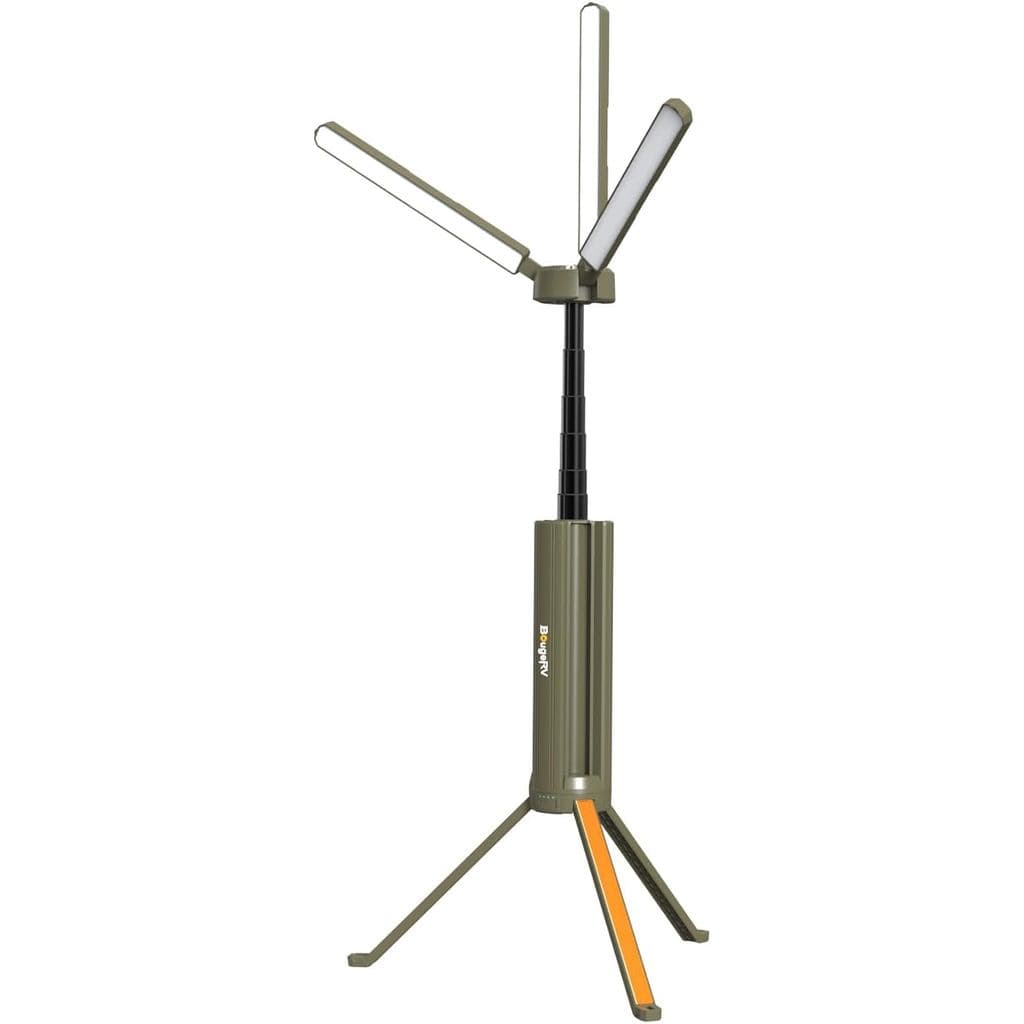 Lanterna de Camping Telescópica Aprimorada BougeRV, Lanterna Elétrica Rotativa de 15600mAh, Luz Dobrável para Exterior,