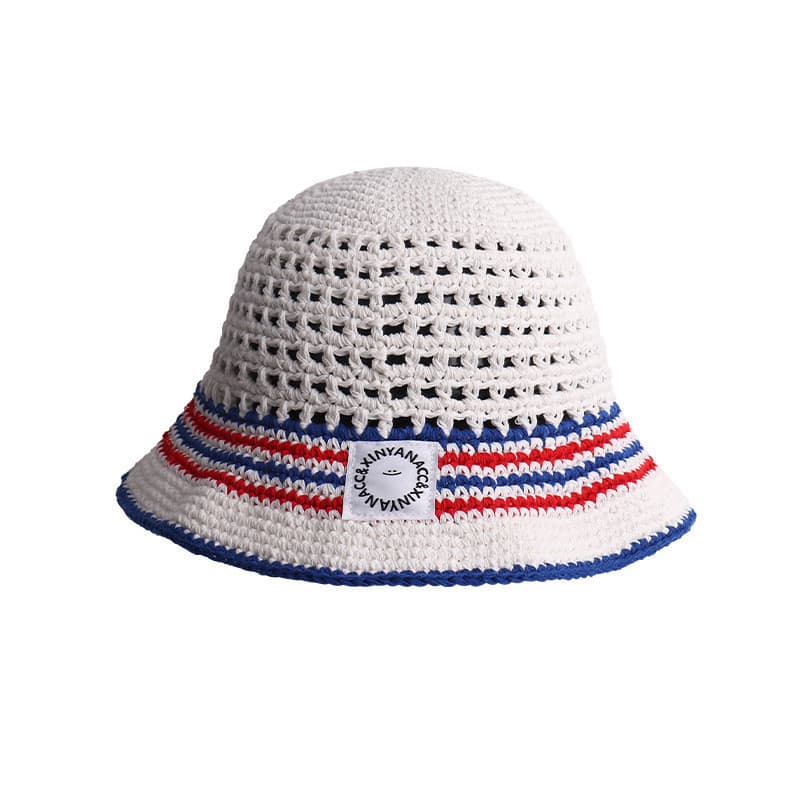 Chapéu de Verão Feminino em Algodão Puro, Estilo Coreano, Chapéu de Sol para Férias de Verão, Chapéu de Palha