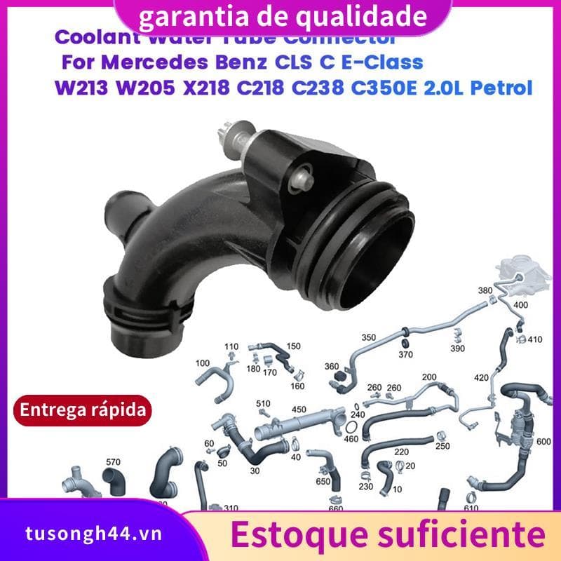 A2742000256 Conector Do Tubo Da Bomba De Água Refrigerante Para C E-Class W213 W205 X218 C218 C238 C350E 2.0L Gasolina j