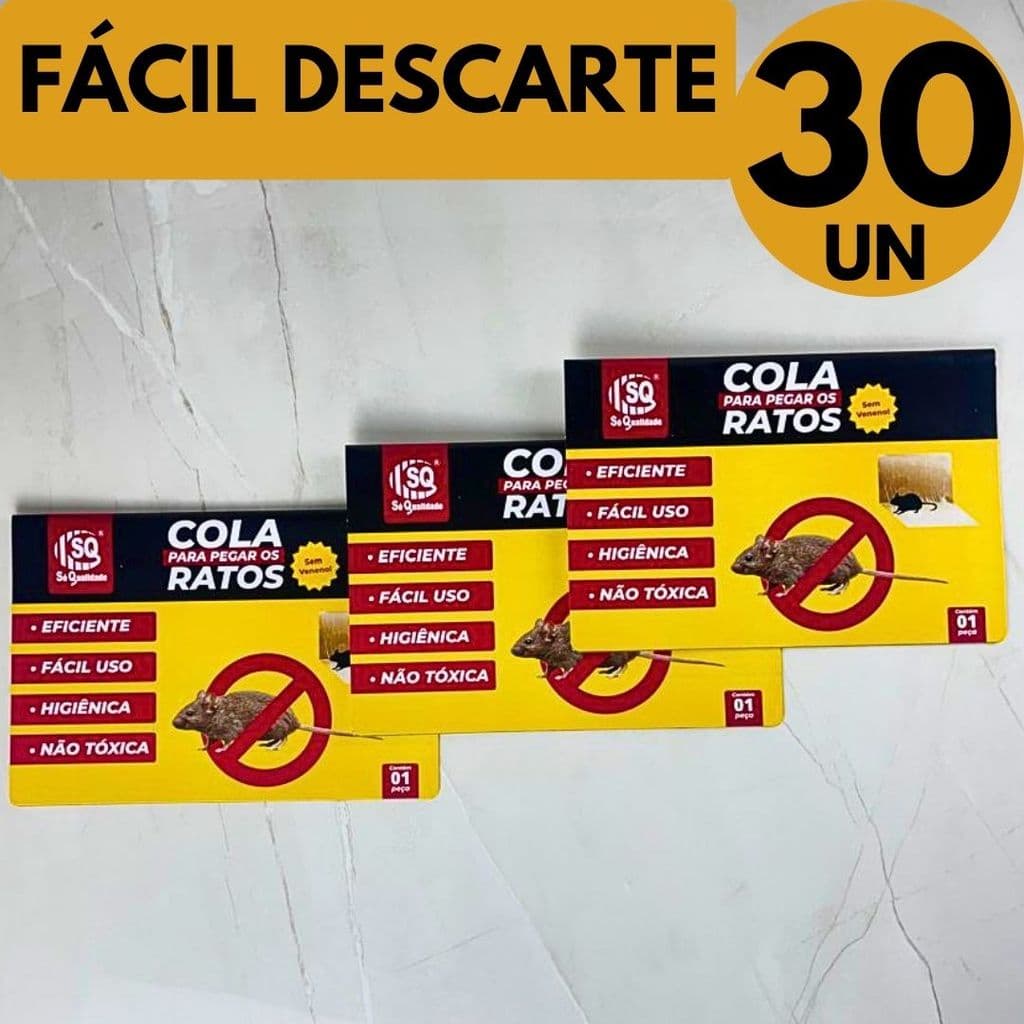 Placa Adesiva Alta Fixação Aderência Fácil Aplicação Controle de Roedores Profissional Galpões Casa