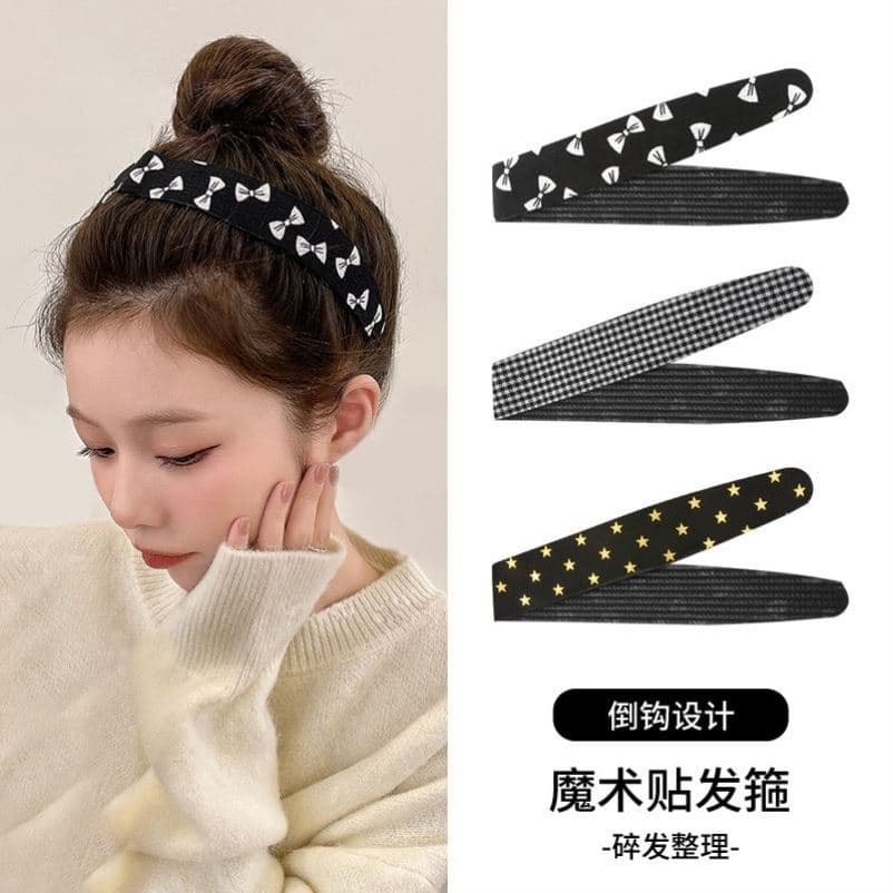 Velcro bandana bandana crianças franja adesivos menina bandana adulto cabelo fixo pegajoso arrumado ferramenta útil